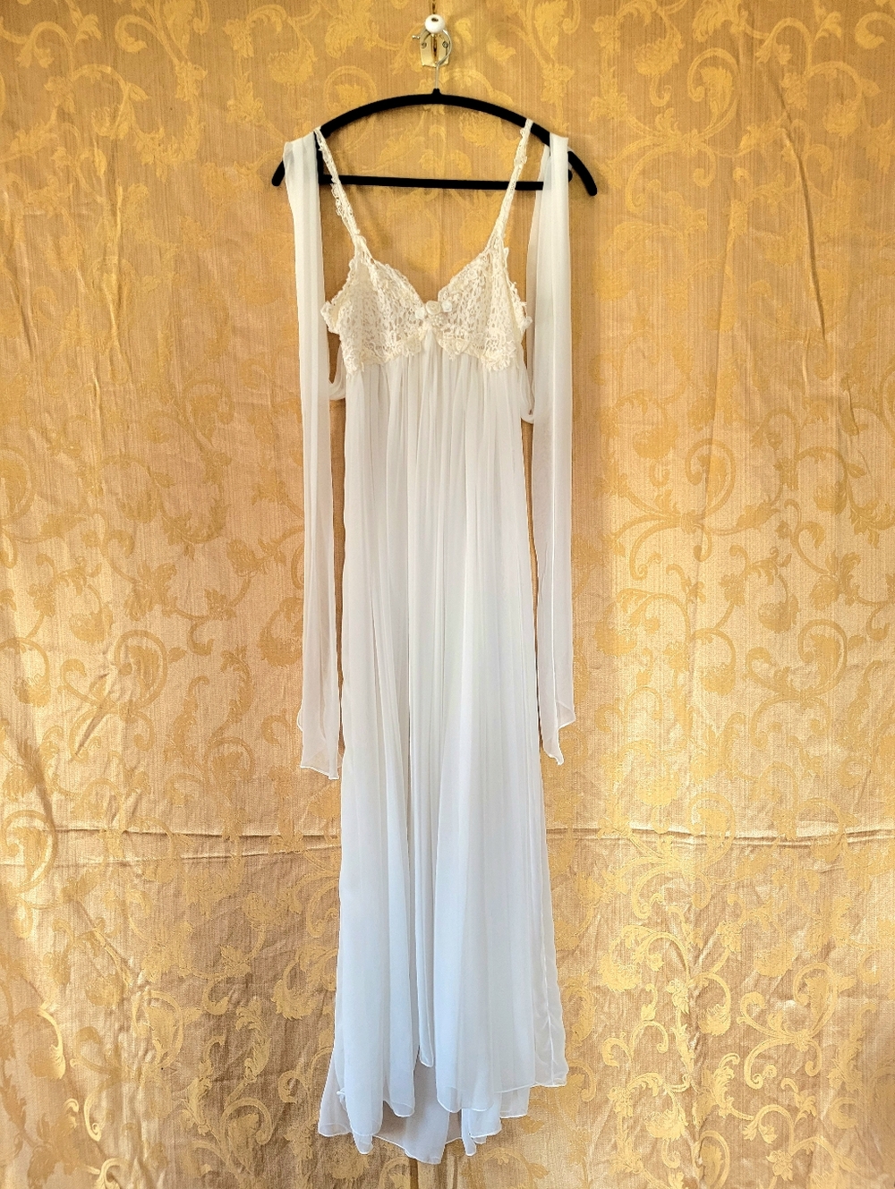 Vintage Jonquil By Diane Samandi For Neiman Marcus Sheer Lace Nightgown Slip